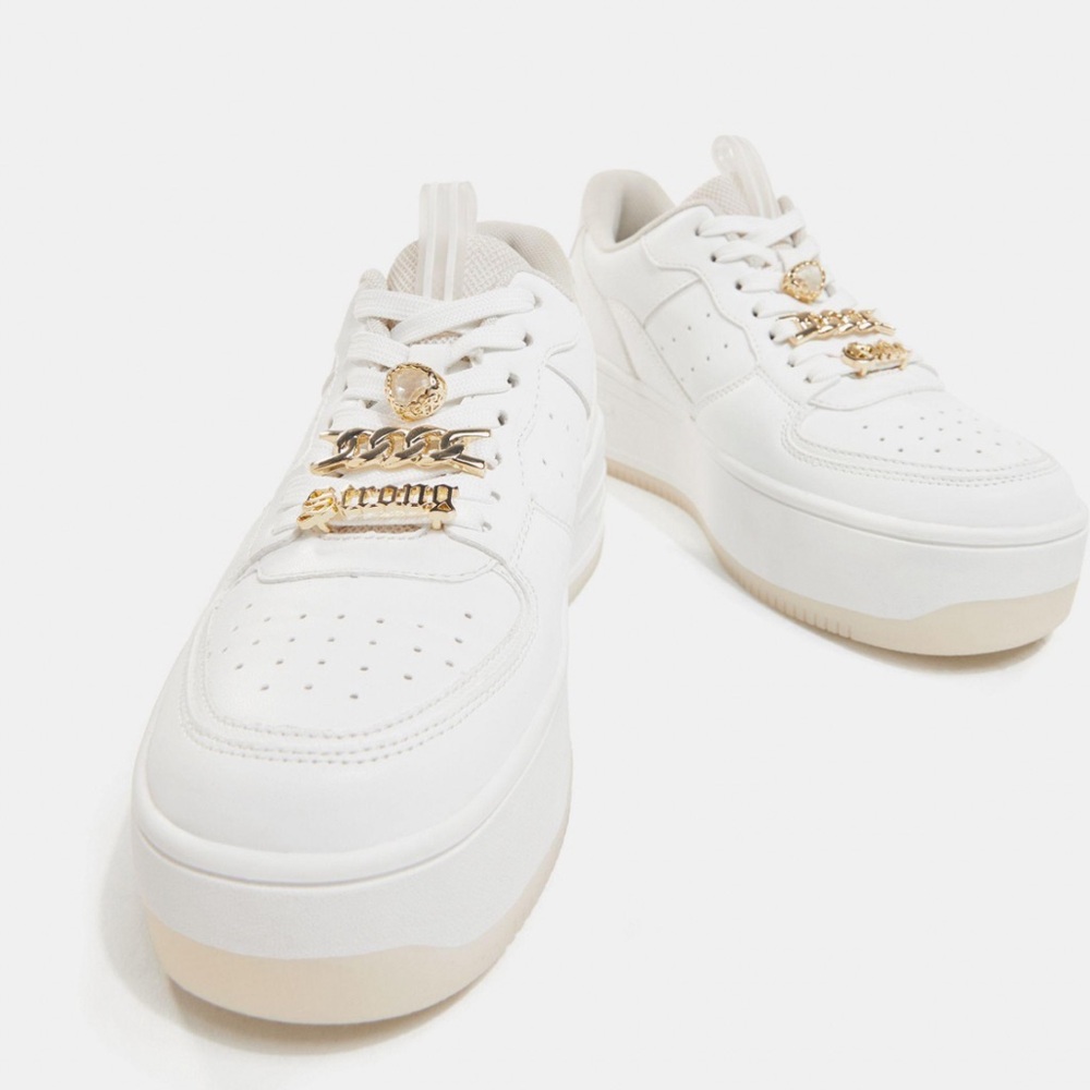 Bershka Bejeweled Platform Sneaker